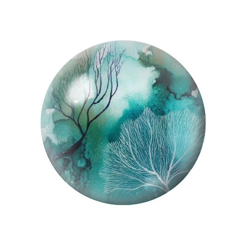 Cabochon en Verre Illustré Mer Été 12 à 25mm