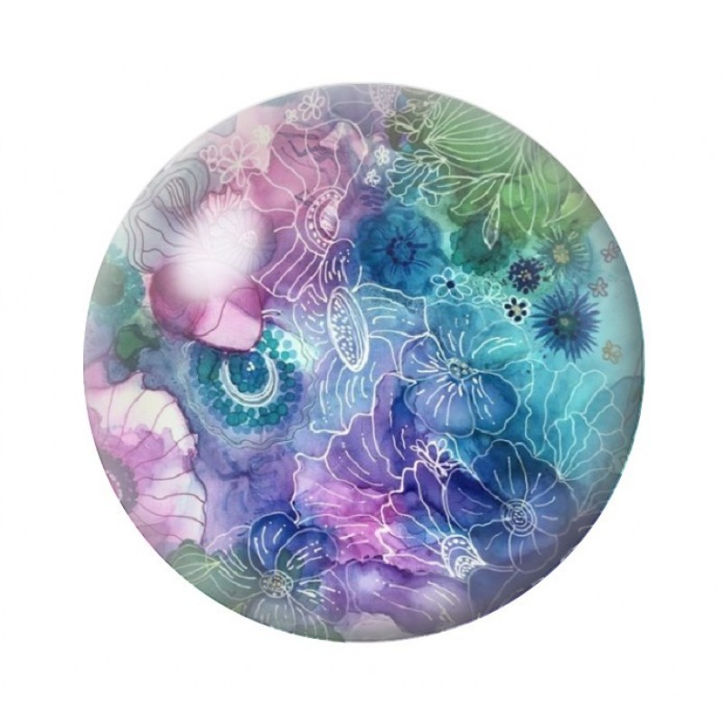 Cabochon en Verre Illustré Mer Été 12 à 25mm