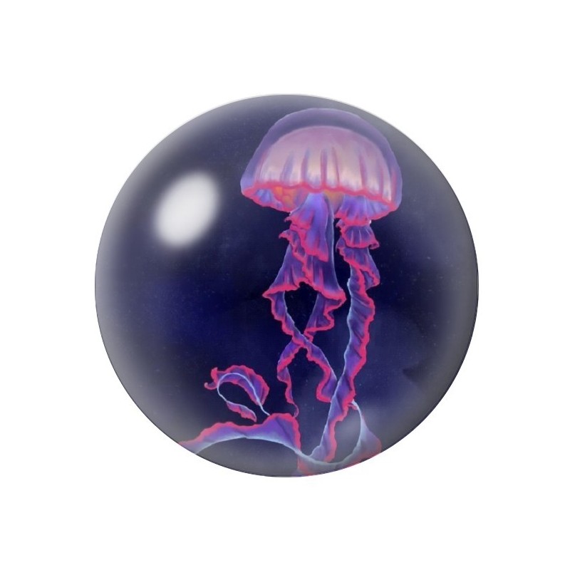 Cabochon en Verre Illustré Mer Été 12 à 25mm