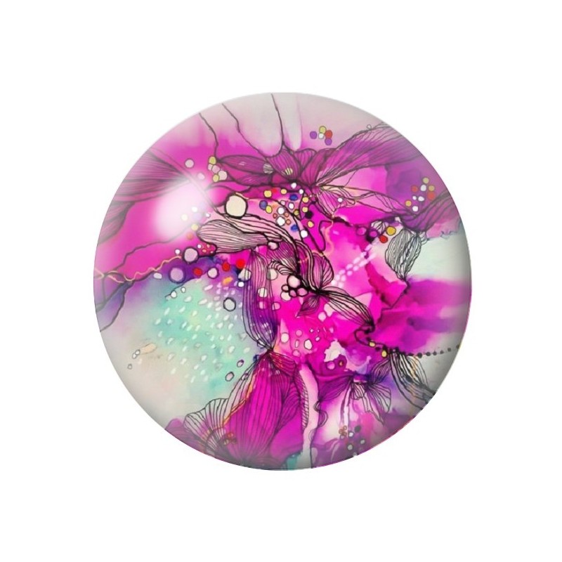 Cabochon en Verre Illustré Mer Été 12 à 25mm