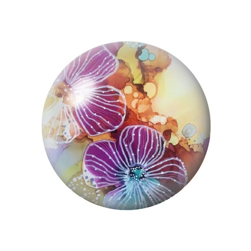 Cabochon en Verre Illustré Mer Été 12 à 25mm