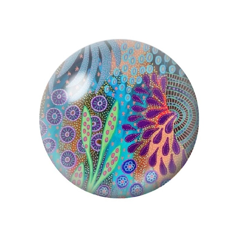 Cabochon en Verre Illustré Mer Été 12 à 25mm