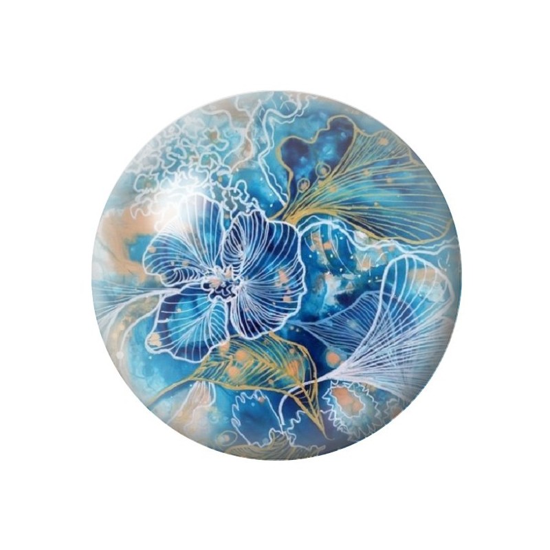 Cabochon en Verre Illustré Mer Été 12 à 25mm