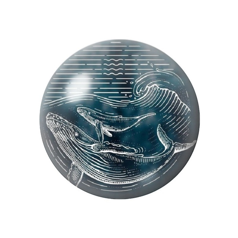 Cabochon en Verre Illustré Mer Été 12 à 25mm