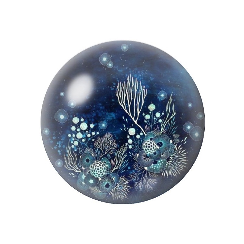 Cabochon en Verre Illustré Mer Été 12 à 25mm