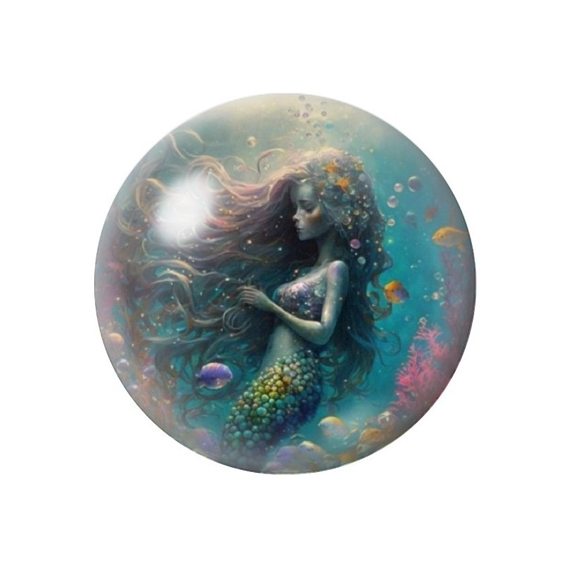 Cabochon en Verre Illustré Mer Été 12 à 25mm