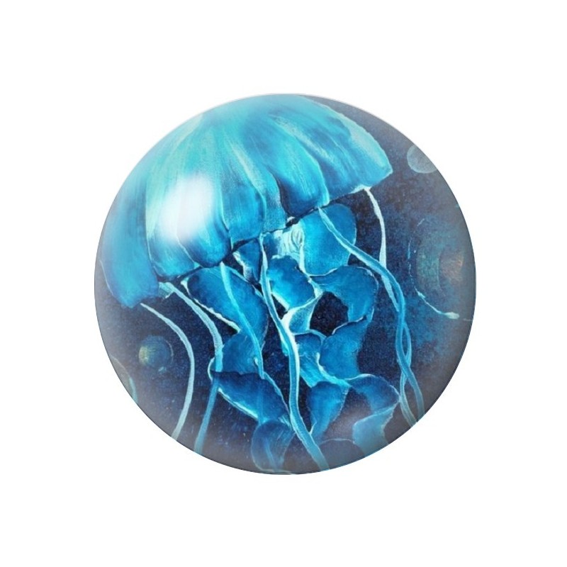 Cabochon en Verre Illustré Mer Été 12 à 25mm
