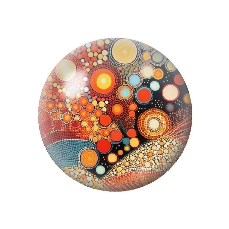 Cabochon en Verre Illustré Mer Été 12 à 25mm