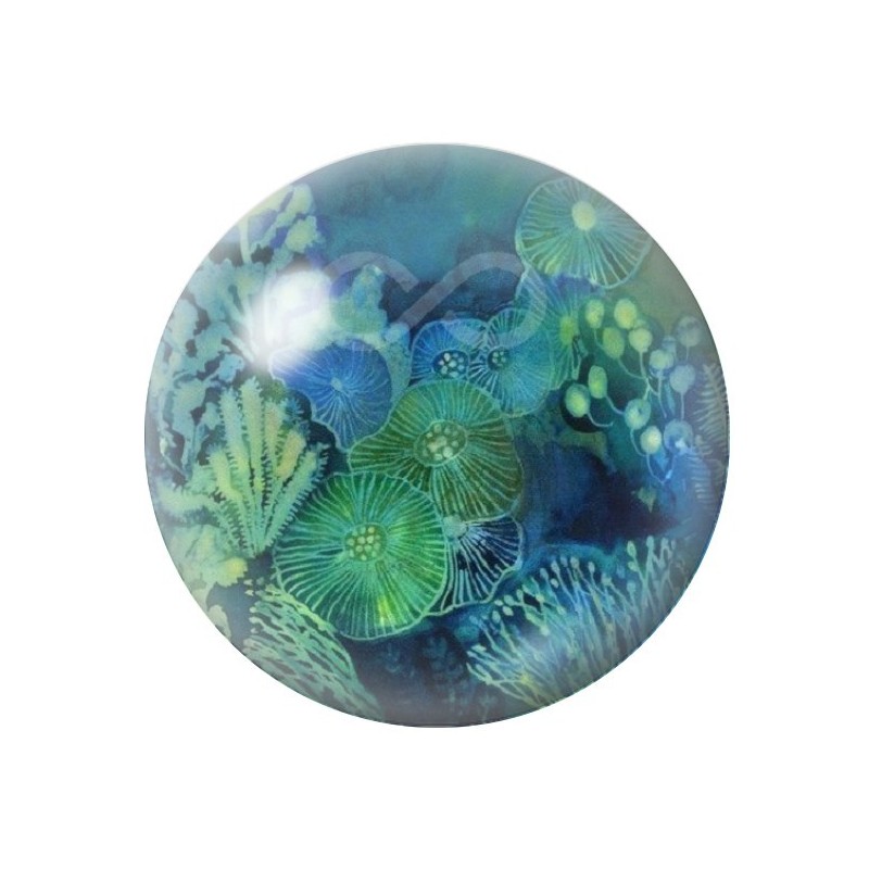 Cabochon en Verre Illustré Mer Été 12 à 25mm
