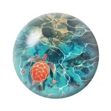 Cabochon en Verre Illustré Mer Été 12 à 25mm pour la création de bijoux fantaisie - DIY