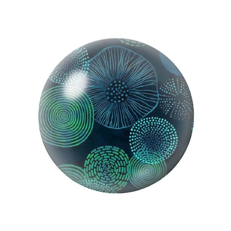 Cabochon en Verre Illustré Mer Été 12 à 25mm