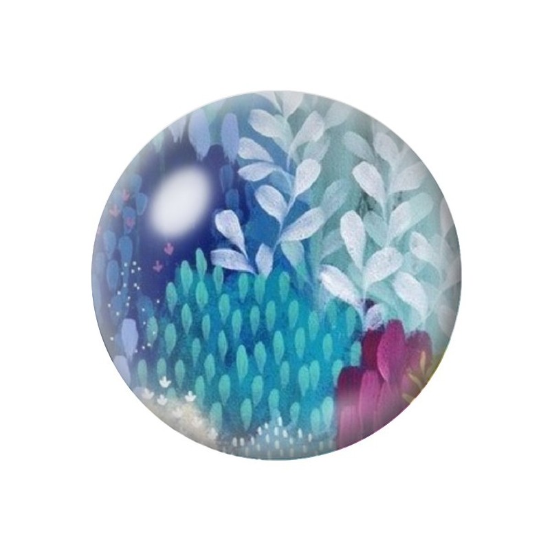 Cabochon en Verre Illustré Mer Été 12 à 25mm
