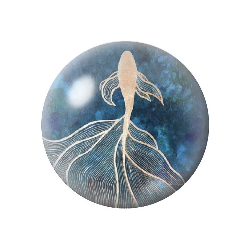 Cabochon en Verre Illustré Mer Été 12 à 25mm