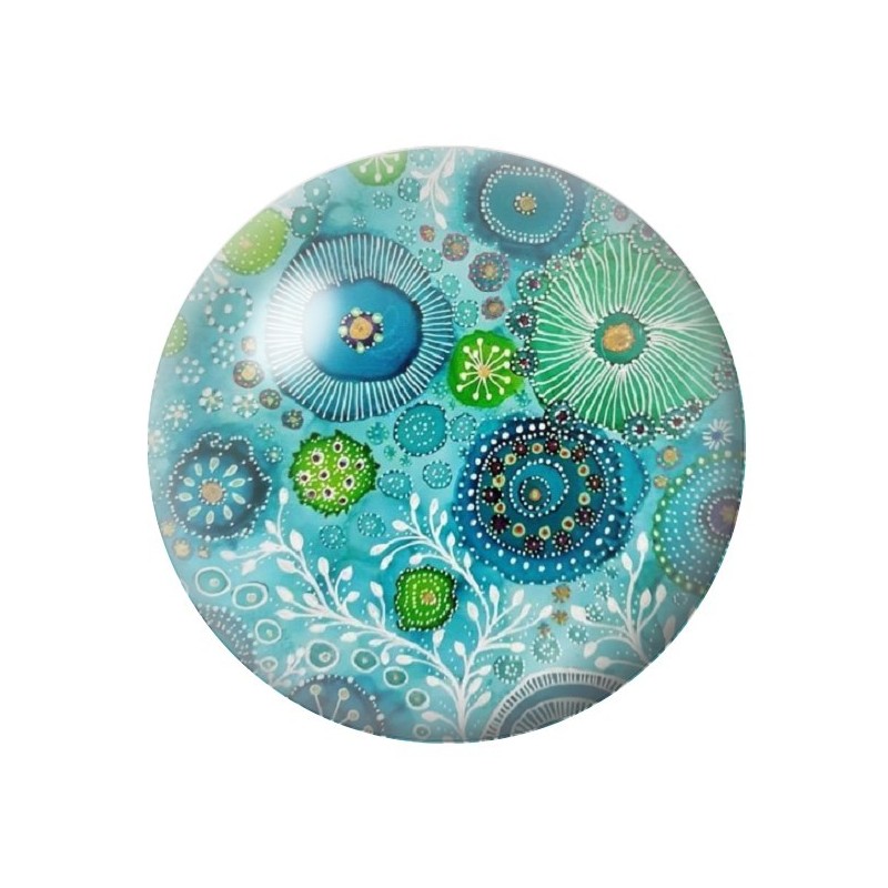 Cabochon en Verre Illustré Mer Été 12 à 25mm