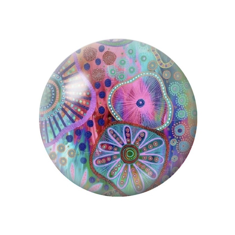 Cabochon en Verre Illustré Mer Été 12 à 25mm