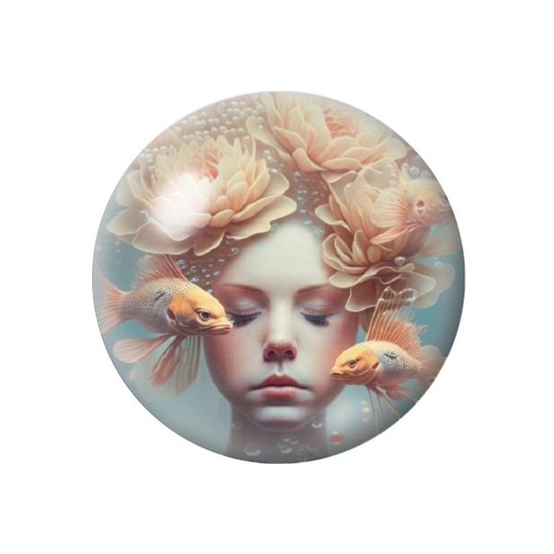 Cabochon en Verre Illustré Mer Été 12 à 25mm