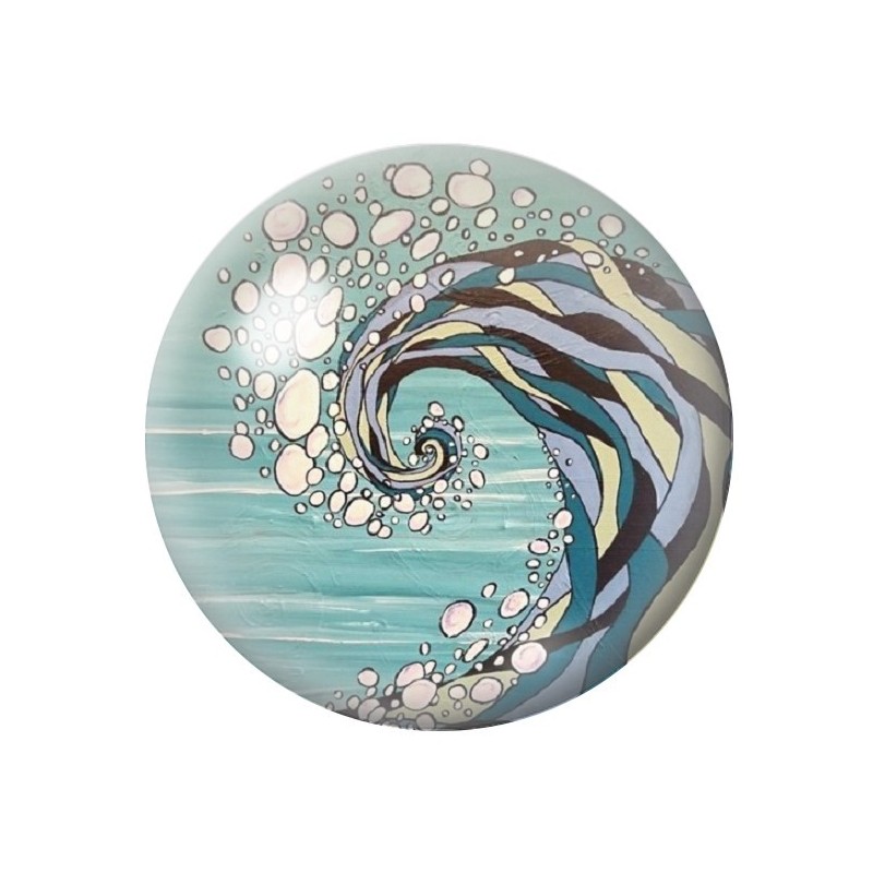 Cabochon en Verre Illustré Mer Été 12 à 25mm
