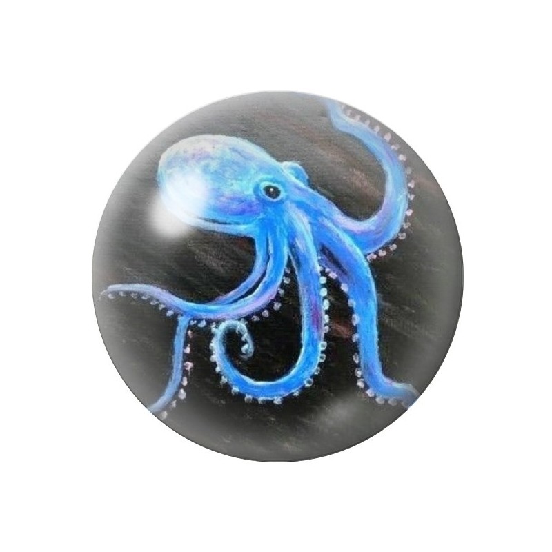 Cabochon en Verre Illustré Mer Été 12 à 25mm