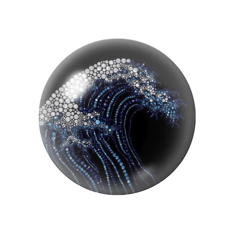 Cabochon en Verre Illustré Mer Été 12 à 25mm