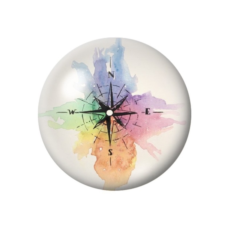 Cabochon en Verre Illustré Mer Été 12 à 25mm