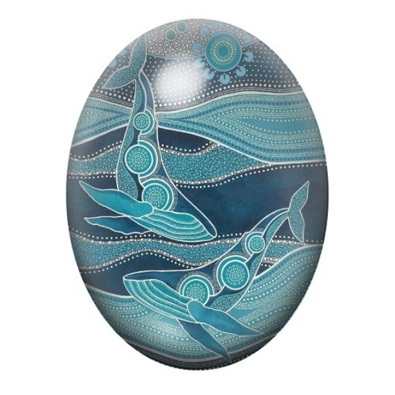 Cabochon en Verre Illustré Mer, Été 13x18, 18x25 ou 30x40mm