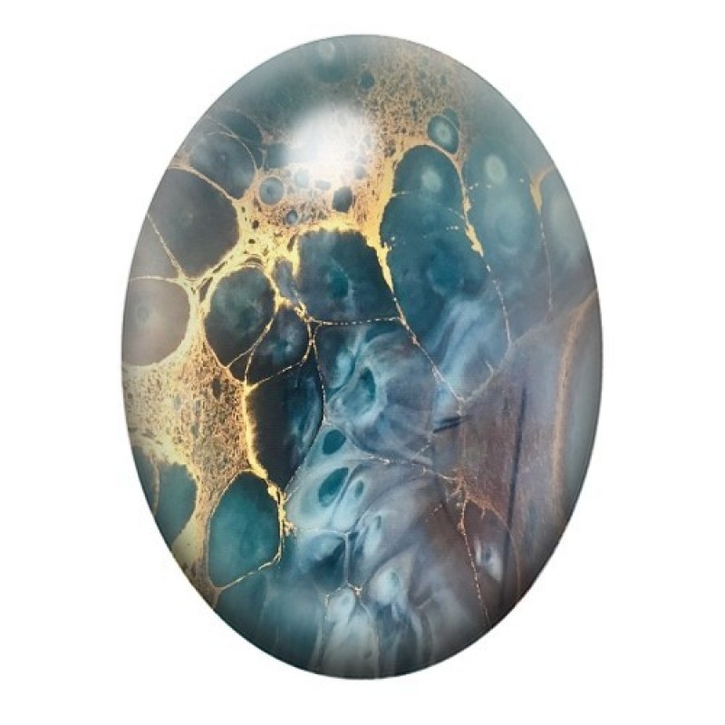 Cabochon en Verre Illustré Mer, Été 13x18, 18x25 ou 30x40mm
