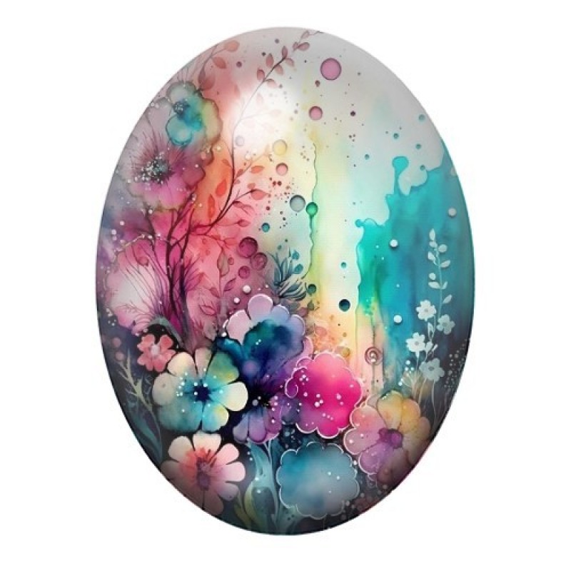 Cabochon en Verre Illustré Mer, Été 13x18, 18x25 ou 30x40mm
