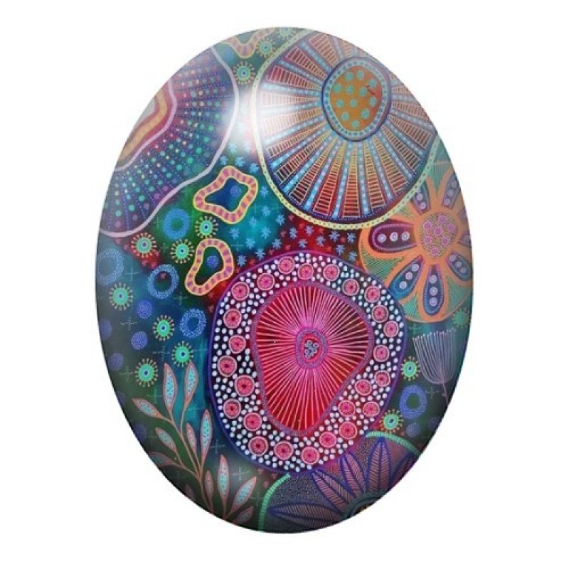 Cabochon en Verre Illustré Mer, Été 13x18, 18x25 ou 30x40mm