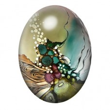 Cabochon en Verre Illustré Mer, Été 13x18, 18x25 ou 30x40mm  pour la Création de Bijoux Fantaisie - DIY