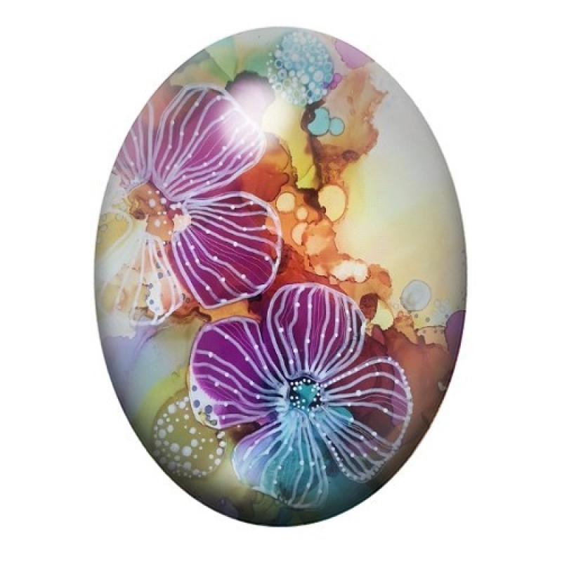 Cabochon en Verre Illustré Mer, Été 13x18, 18x25 ou 30x40mm
