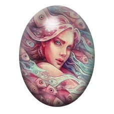 Cabochon en Verre Illustré Mer, Été 13x18, 18x25 ou 30x40mm  pour la Création de Bijoux Fantaisie - DIY
