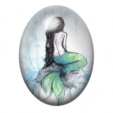 Cabochon en Verre Illustré Mer, Été 13x18, 18x25 ou 30x40mm  pour la Création de Bijoux Fantaisie - DIY