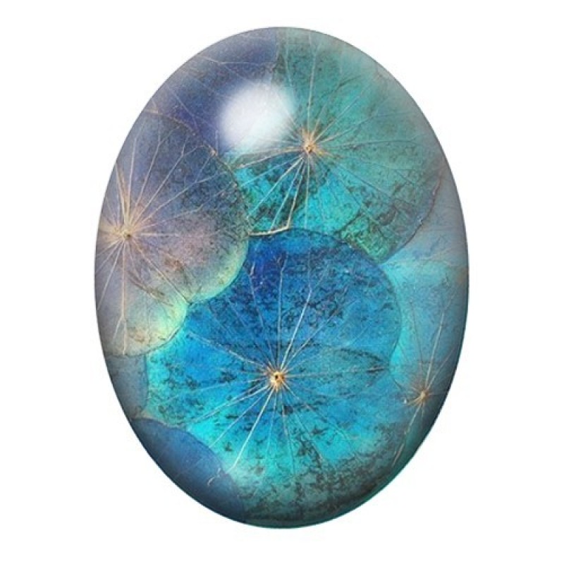 Cabochon en Verre Illustré Mer, Été 13x18, 18x25 ou 30x40mm