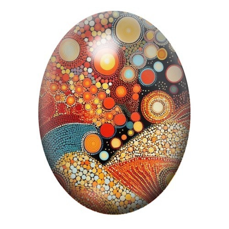 Cabochon en Verre Illustré Mer, Été 13x18, 18x25 ou 30x40mm