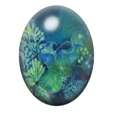 Cabochon en Verre Illustré Mer, Été 13x18, 18x25 ou 30x40mm  pour la Création de Bijoux Fantaisie - DIY