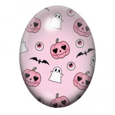 Cabochon en Verre Illustré Citrouille Halloween 13x18, 18x25 ou 30x40mm  pour la Création de Bijoux Fantaisie - DIY