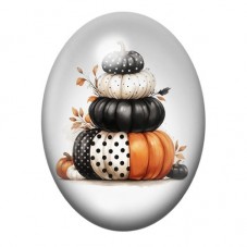 Cabochon en Verre Illustré Citrouilles Halloween 13x18, 18x25 ou 30x40mm  pour la Création de Bijoux Fantaisie - DIY