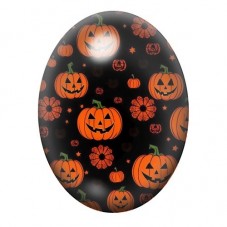 Cabochon en Verre Illustré Citrouilles Halloween 13x18, 18x25 ou 30x40mm  pour la Création de Bijoux Fantaisie - DIY