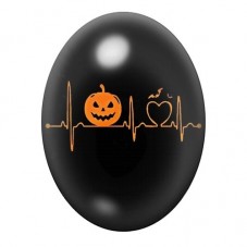 Cabochon en Verre Illustré Citrouille Halloween 13x18, 18x25 ou 30x40mm  pour la Création de Bijoux Fantaisie - DIY