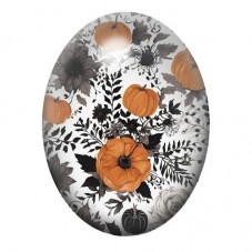 Cabochon en Verre Illustré Citrouilles Halloween 13x18, 18x25 ou 30x40mm  pour la Création de Bijoux Fantaisie - DIY