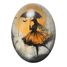 Cabochon en Verre Illustré Halloween 13x18, 18x25 ou 30x40mm  pour la Création de Bijoux Fantaisie - DIY