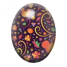 Cabochon en Verre Illustré Motif Halloween Psychédélique Coloré 13x18, 18x25 ou 30x40mm pour la création de bijoux fantaisie - D
