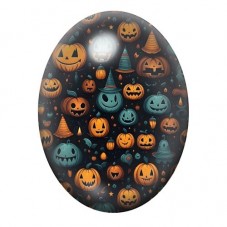 Cabochon en Verre Illustré Citrouilles Halloween 13x18, 18x25 ou 30x40mm  pour la Création de Bijoux Fantaisie - DIY