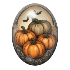 Cabochon en Verre Illustré Citrouilles Halloween 13x18, 18x25 ou 30x40mm  pour la Création de Bijoux Fantaisie - DIY