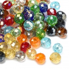 200 Perles à Facettes en Verre Multicolore 4mm pour la Création de Bijoux Fantaisie - DIY