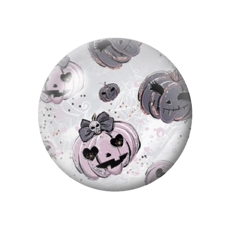 Cabochon en Verre Illustré Citrouilles Halloween 12 à 25mm