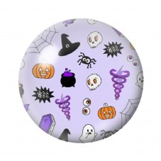 Cabochon en Verre Illustré Halloween 12 à 25mm  pour la Création de Bijoux Fantaisie - DIY