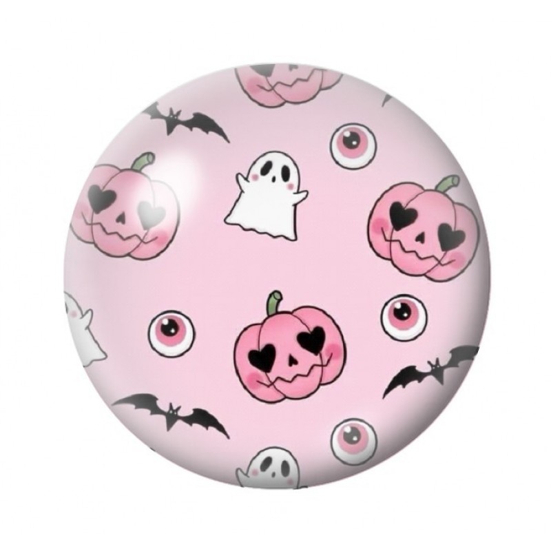 Cabochon en Verre Illustré Halloween 12 à 25mm