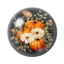 Cabochon en Verre Illustré Citrouilles Halloween 12 à 25mm  pour la Création de Bijoux Fantaisie - DIY