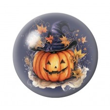 Cabochon en Verre Illustré Citrouille Halloween 12 à 25mm  pour la Création de Bijoux Fantaisie - DIY